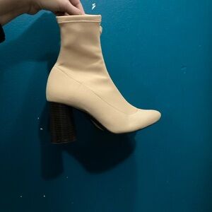 Topshop Cream Ankle Boots 7